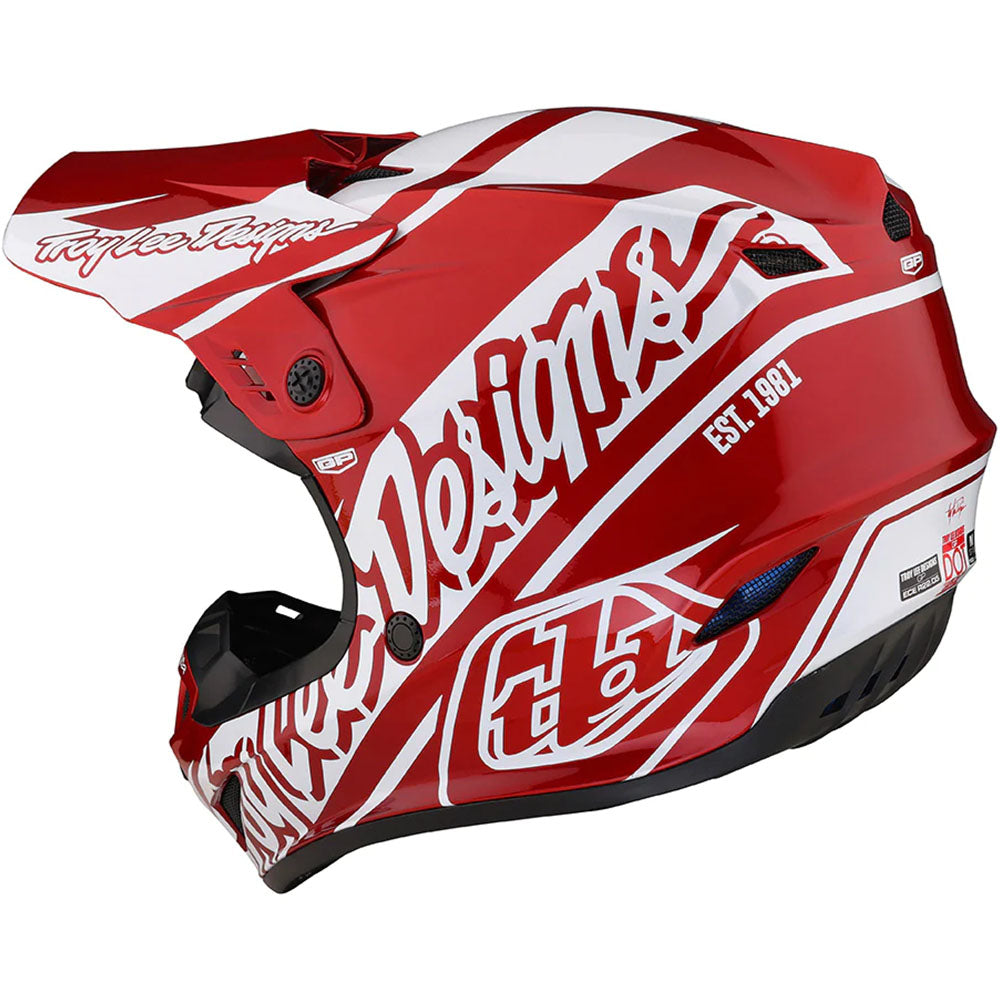 Troy Lee Designs GP Helmet - Slice (Red/White)