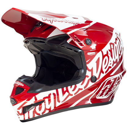 Troy Lee Designs GP Helmet - Slice (Red/White)