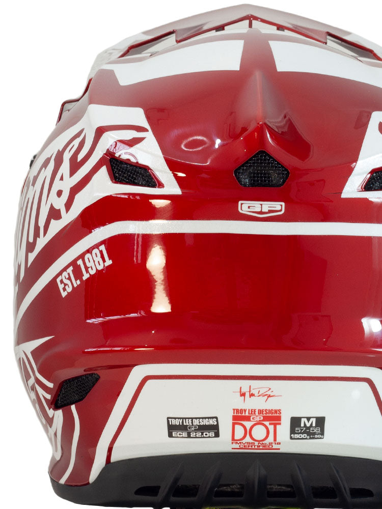 Troy Lee Designs GP Helmet - Slice (Red/White)