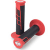 Protaper Clamp-on Half Waffle Grips (Red/Black)
