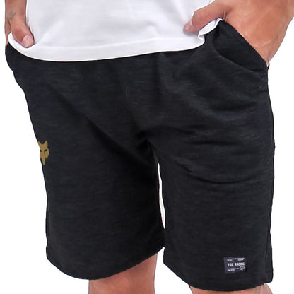 Fox Head Fleece Shorts (Black)