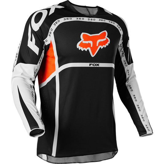 Fox 360 Dvide Jersey (Black/White/Orange)