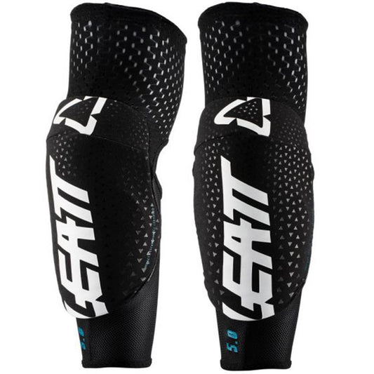 Leatt Youth 3DF 5.0 Elbow Guards (Black/White)