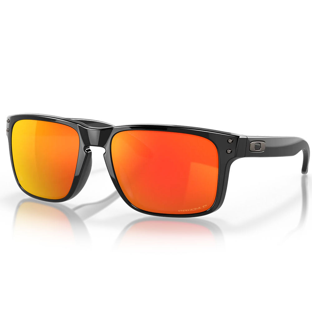 Oakley Holbrook Sunglasses - Prizm Ruby Polarized Lenses (Polished Black Frame)