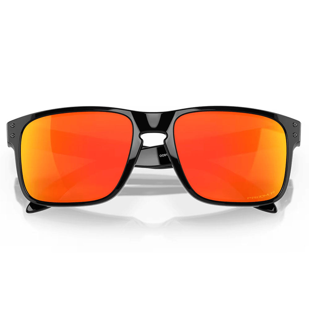 Oakley Holbrook Sunglasses - Prizm Ruby Polarized Lenses (Polished Black Frame)