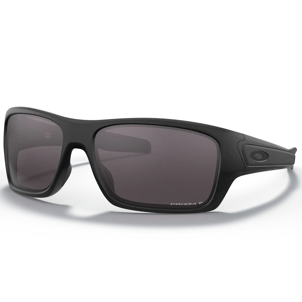 Oakley Turbine Sunglasses - Prizm Grey Polarized Lenses (Matte Black Frame)